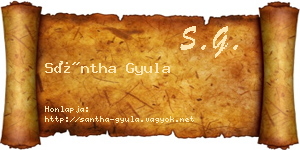 Sántha Gyula névjegykártya